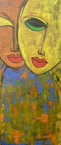 Suman Riz, 48 x 24 Inch, Acrylic On Canvas, AC-SRIZ-001